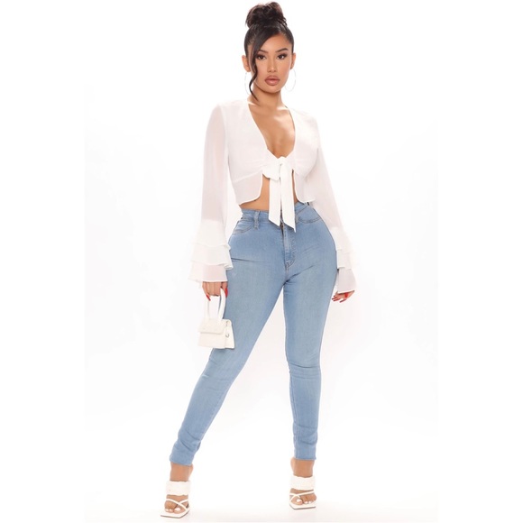 Fashion Nova Simply Cute Ruffle Top - Picture 1 of 4
